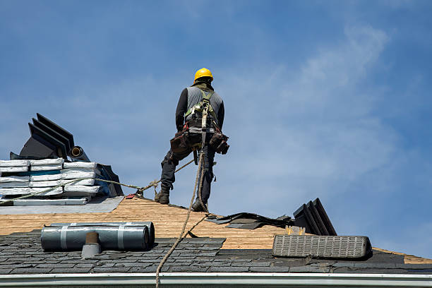 Professional Gutter Installation technician working in North Liberty, IA